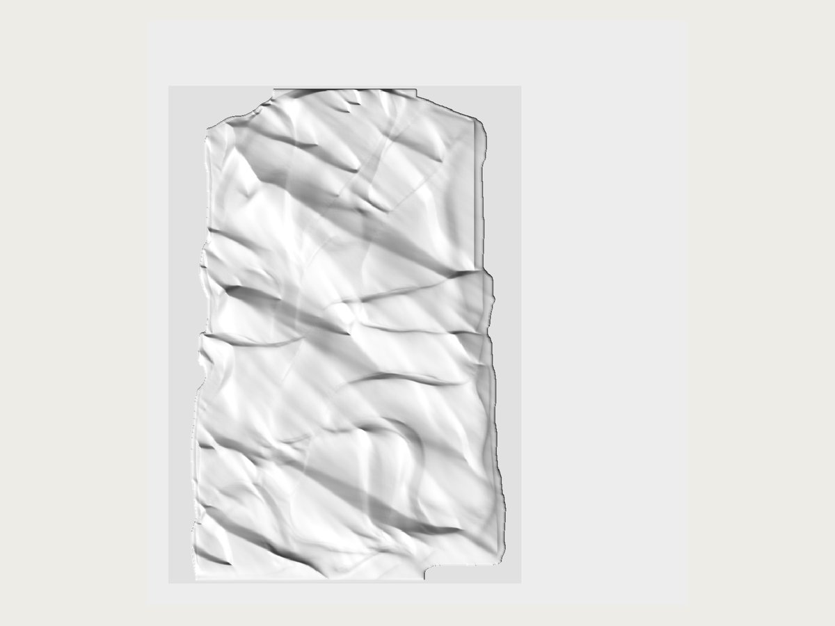 Draped fabric wall relief