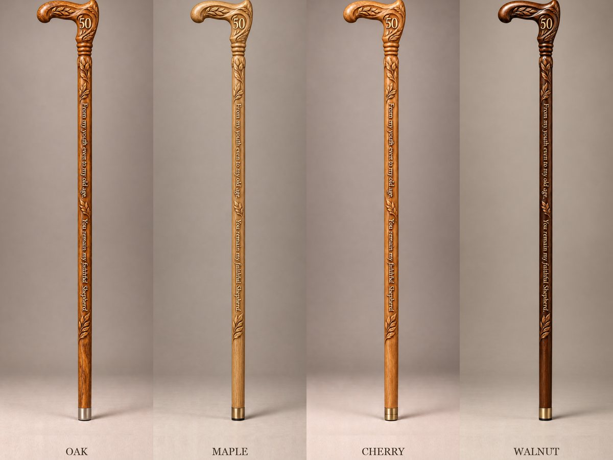 Derby cane — four woods