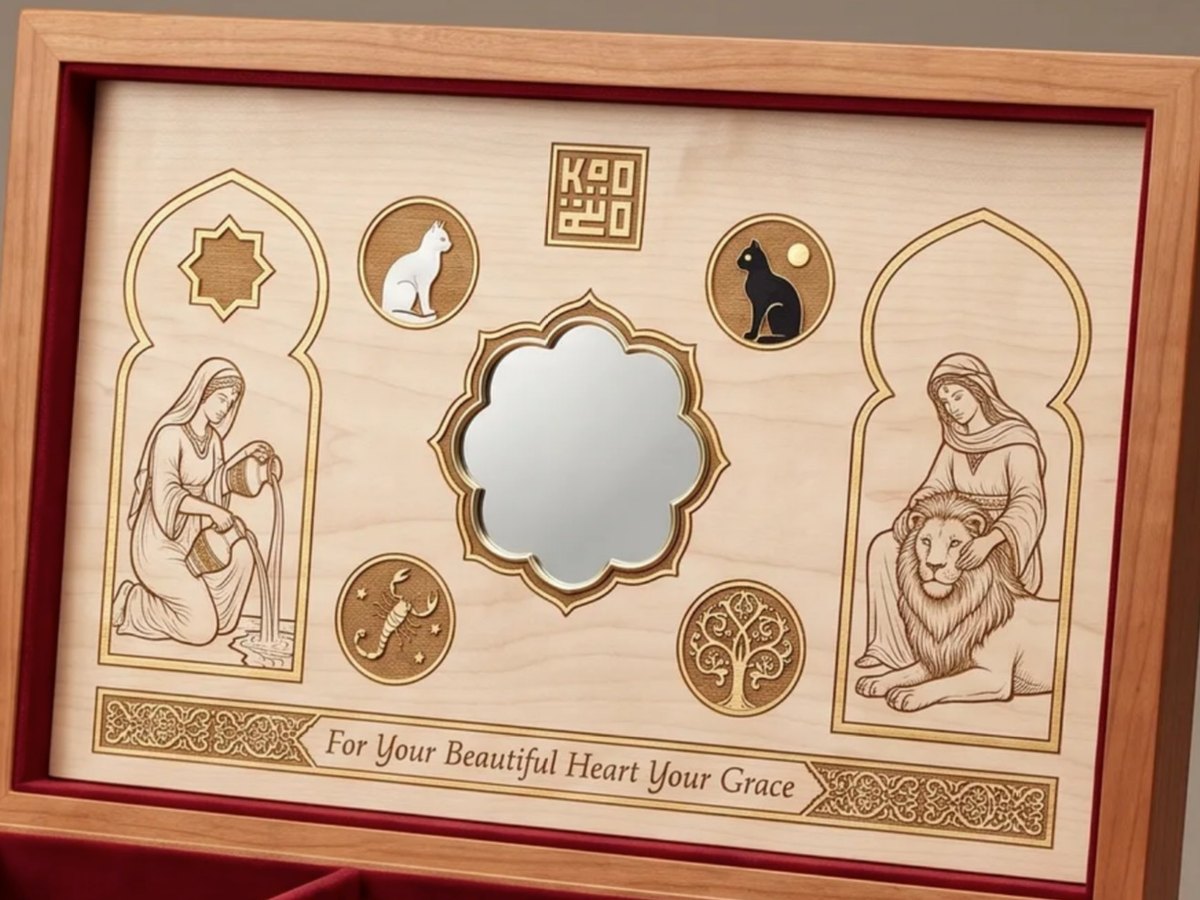 Engraved box lid