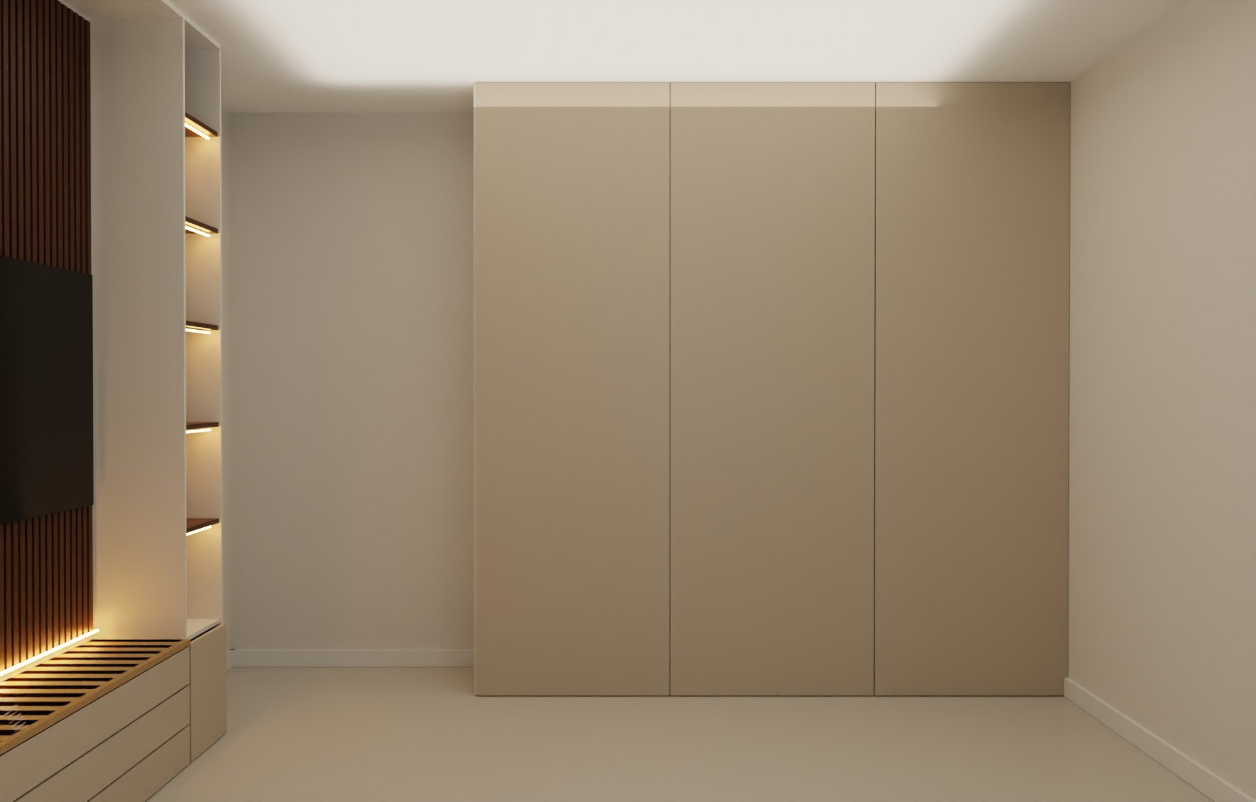 Master bedroom — wardrobe wall, 4.31 m
